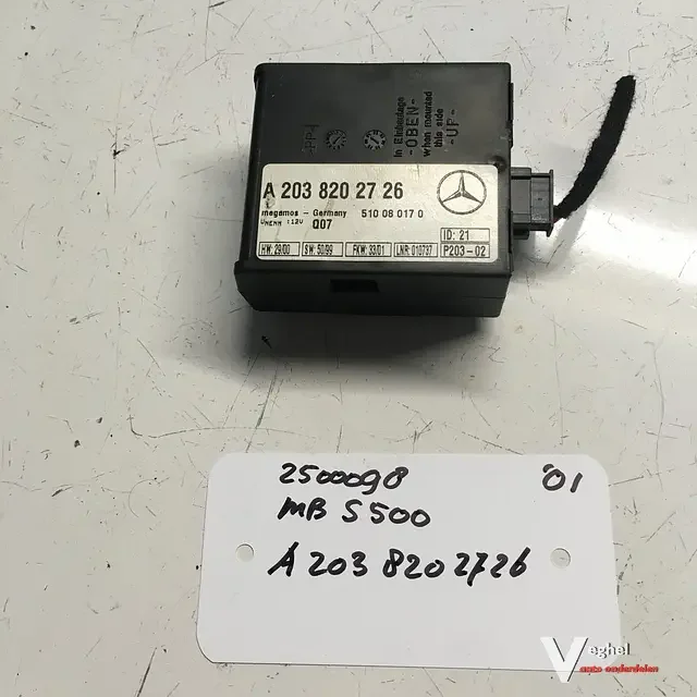 Mercedes S500 5.0 automaat 2001 25000098Alarm Module A 203 820 2726 Biztonságos fizetés