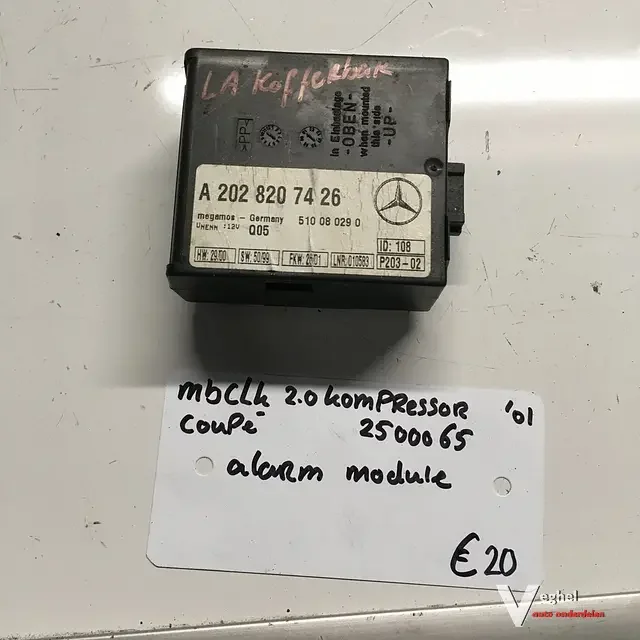 Mercedes CLK Cabrio 2.0 compressor 2000 wagennr 2500065Alarm ModuleA 202 820 7426 Prémium
