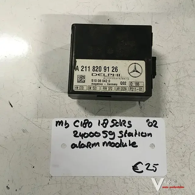 Árcsökkenés Mercedes C180 1.8 Station 2002Alarm module A 211 820 91 26
