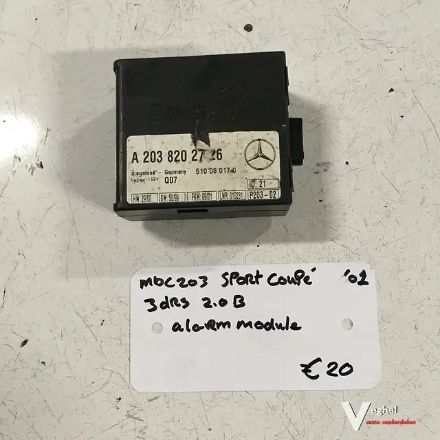 Csak ma Mercedes C203 Coupe 2.0 benzine 2001 Alarm module 203 820 2726