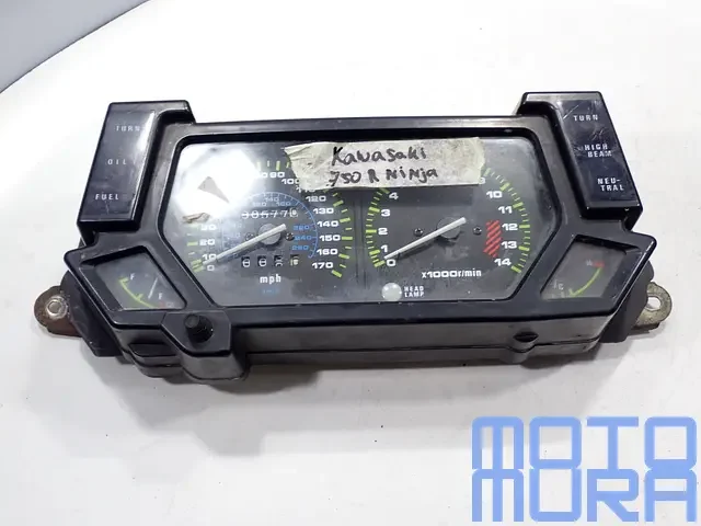 Alacsony ár Kawasaki GPX 750 1986 - 1990 kilometerteller dashboard cockpit tellerunit GPX750R teller GPX 750 R GPX750 Ninja NR1
