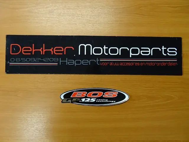 Bos Exhausts Uitlaat / Demper Sticker # Bos GP-125 Racing Technology # Azonnali szállítás