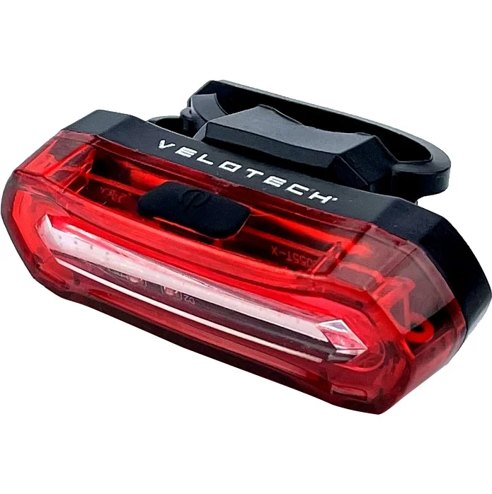 Velotech Fekete - Piros Velotech 16 Chip LED USB hátsó lámpa 2024 Legnépszerűbb