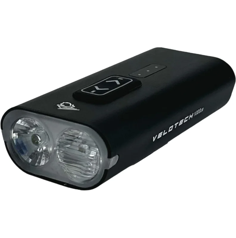 Legkelendőbb Velotech Fekete Velotech Pro 1000L USB első lámpa 2024