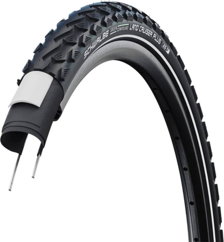 Schwalbe Fekete - Fényvisszaverő Schwalbe Land Cruiser Plus HS450 28x2.0 (622-50) REF külső gumi 2025 Gyors szállítás