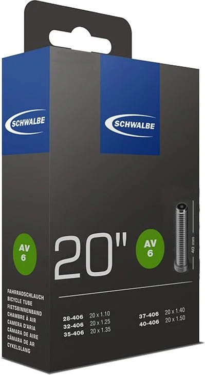 Schwalbe Schwalbe 20*1.1-1.5 (406-28/40) AV6 belső gumi Ne maradj le