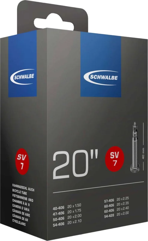 Ne maradj le Schwalbe Schwalbe 20*1.5-2.5 (406*40-64) SV7 belső gumi