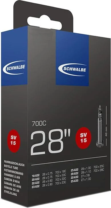 Schwalbe Schwalbe 28*3/4 - 1 1/4 (622/630-0.75/1 1/4) SV15 belső gumi Biztonságos fizetés