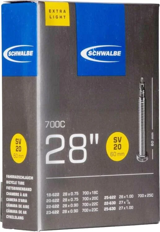 Schwalbe Schwalbe 28*3/4 - 1.0 (622/630*18-25) SVL20 belső gumi Outlet