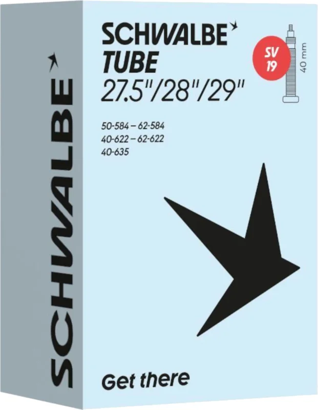 Schwalbe Fekete Schwalbe 29/27.5*1.5-2.4 (584/622-40/62) SV19 220g presta szelepes belső gumi 2025 Szuper ajánlat