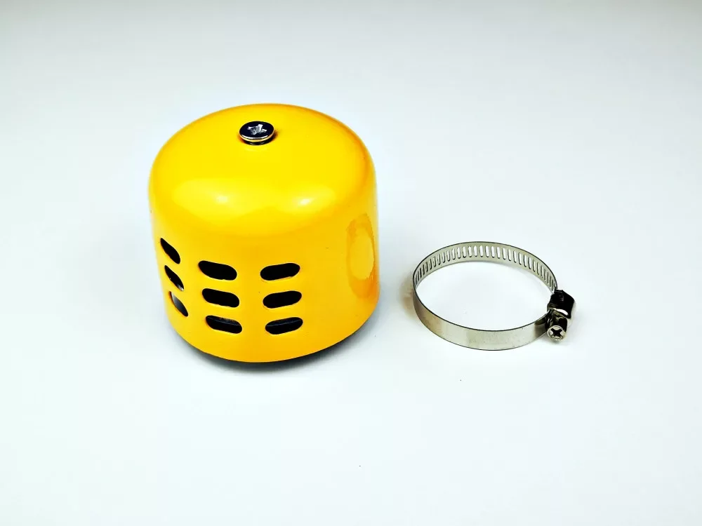 Levegőszűrő Sport 38mm fém házas SÁRGA Prémium