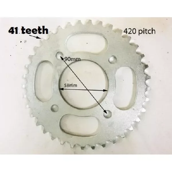 Lánckerék hátsó 420 41 fogas 6mm Dirt Bike Népszerű