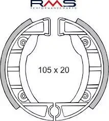 Fékpofa 105X20 APRILIA / PIAGGIO SI RMS 0200 Expressz szállítás