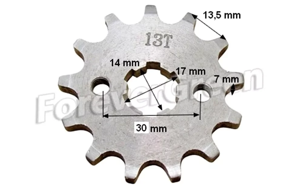 Lánckerék első 428 13 fogas 14/17mm-es tengelyre Csak ma