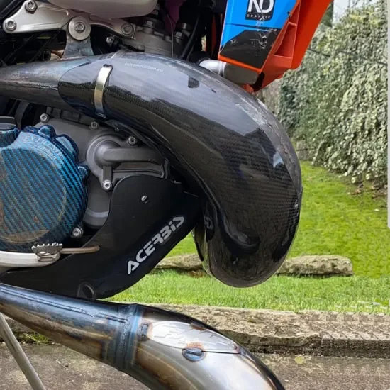 EXTREMECARBON Kipufogó Védő KTM FMF Fatty Pipe (025243) XC/XC-W/SX/EXC 250/300 2019-20 CARBON 01.C.16.E.0001 Szuper akció