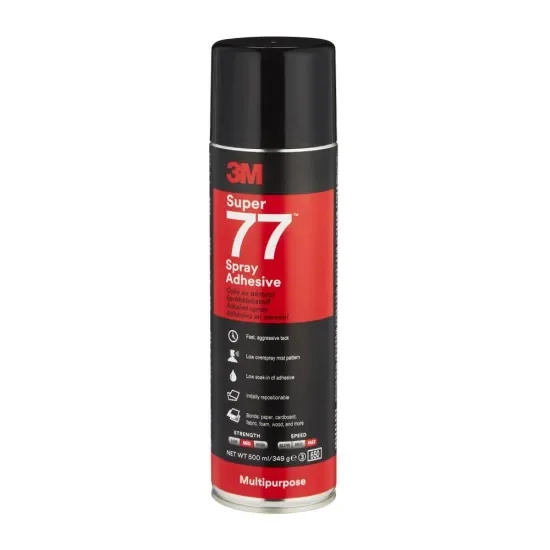 Ragasztóspray aeroszolos 3M super 77 500ml (349 gr) VTSZ3919 Biztonságos vásárlás