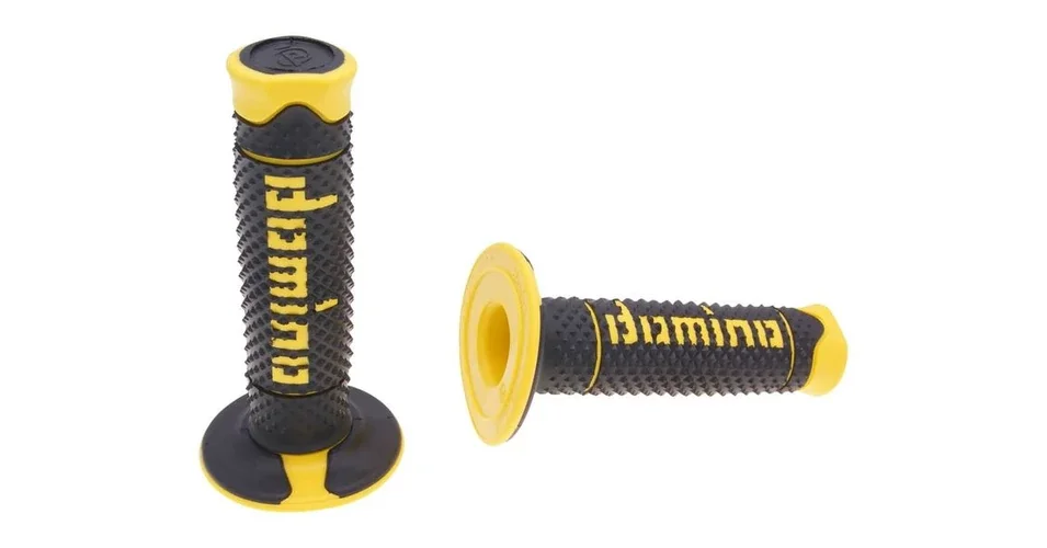 Azonnali szállítás Markolat pár fekete-sárga off-road Domino A260