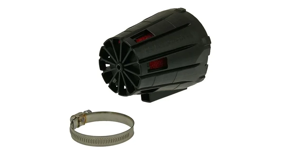 Levegőszűrő E5 38mm piros szűrő, fekete ház Malossi Szezonális akció