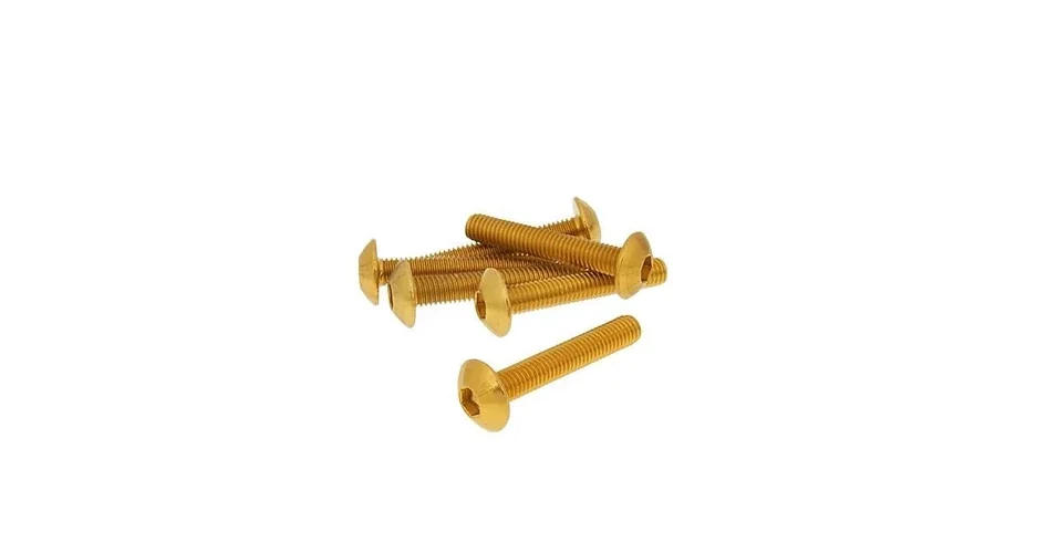 Újdonság Csavar szett eloxált alumínium arany 6 db-os M5x30 V-parts
