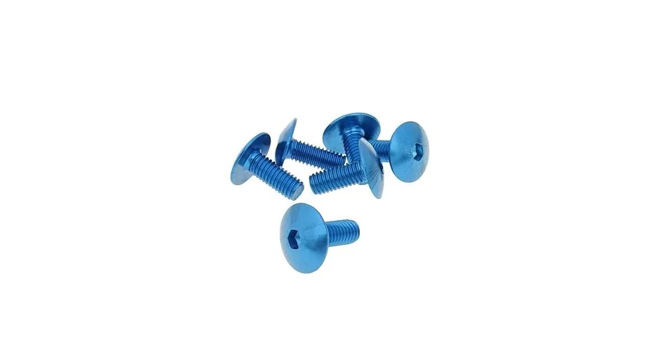 Csavar szett eloxált alumínium kék 6 db-os M6x15 V-parts Ingyenes szállítás