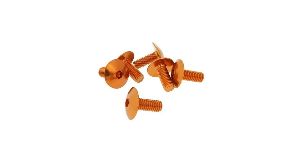 Csak ma Csavar szett eloxált alumínium narancs 6 db-os M6x15 V-parts
