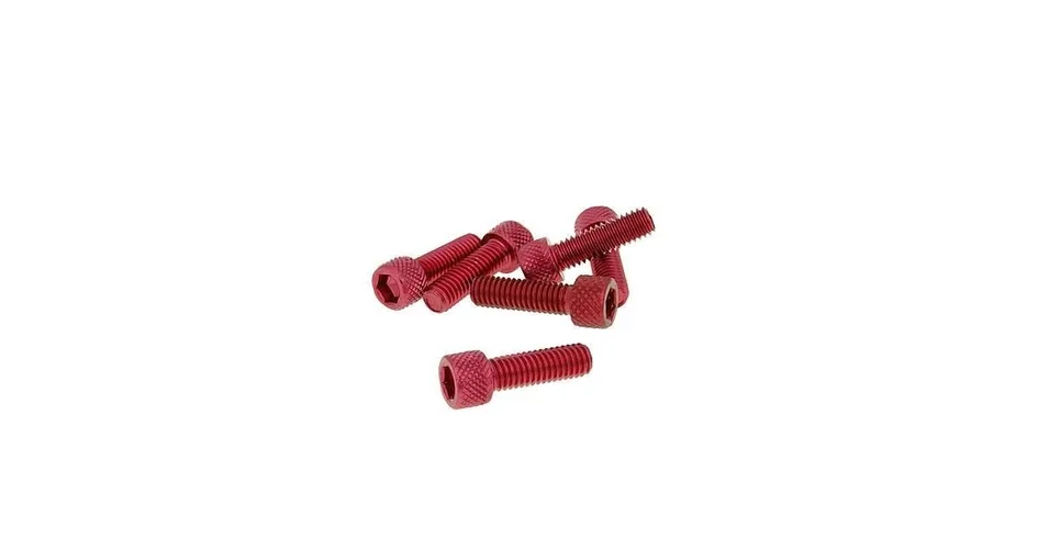 Csavar szett hatszögletű alumínium piros 6 db-os M6x20 V-parts Csak ma
