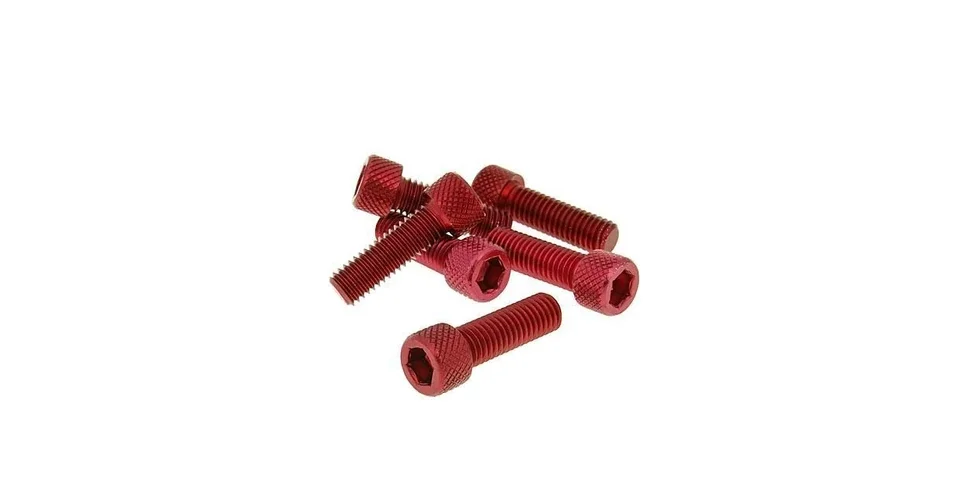 Csavar szett hatszögletű alumínium piros 6 db-os M8x25 V-parts Csak ma