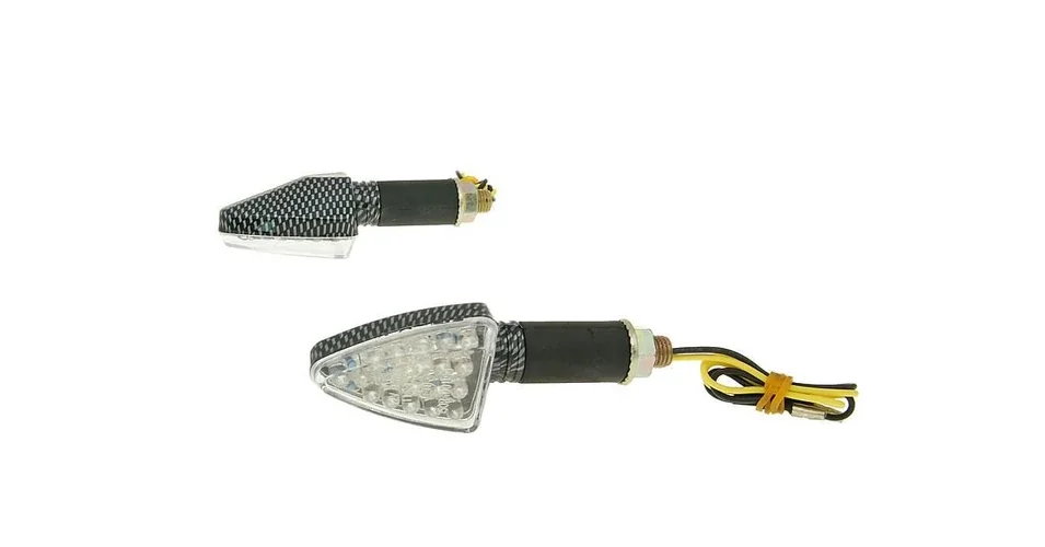 Árengedmény Index pár M10 LED fekete karbon Mini hosszú univerzális 101-Octane