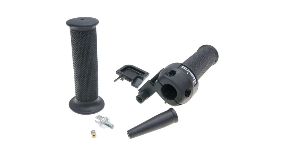 Gyorsgázkar + markolat fekete univerzális 3.6°/ 74mm Minicross Domino Kiárusítás