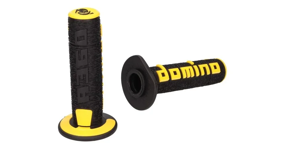 Különleges ajánlat Markolat pár fekete-sárga off-road Domino A360