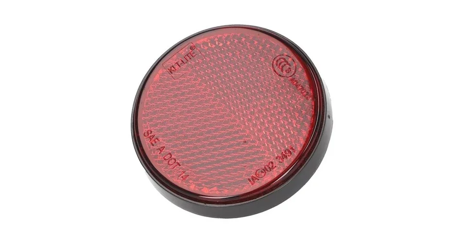 Fényvisszaverő prizma kerek 55mm piros (csavarozható) 101-Octane Különleges ajánlat