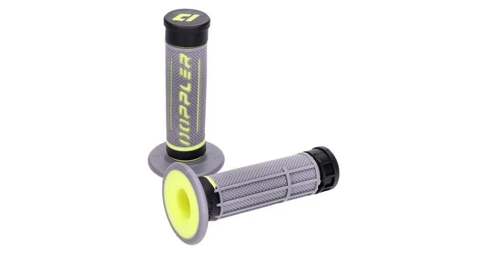 Biztonságos fizetés Markolat pár 22/24mm szürke-fekete-neon sárga Doppler Grip 3D
