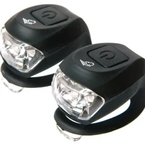 Villogó - 2LED SILICON - Fekete Szuper ajánlat