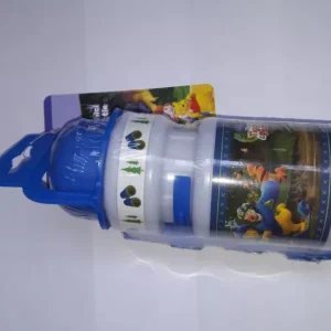 Újdonság Disney kulacs+tartó -műanyag - 350 ml - Micimackó- Kék/lila