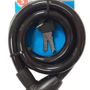 Zár csepel kábel 15x1200mm kulcsos fekete Ingyenes szállítás