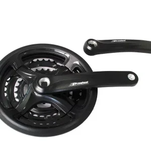 Vedd meg most Hajtómu alu 28/38/48T 175mm | prowheel ty-cm99 fekete, láncvédővel | tengely hossza 124,5mm